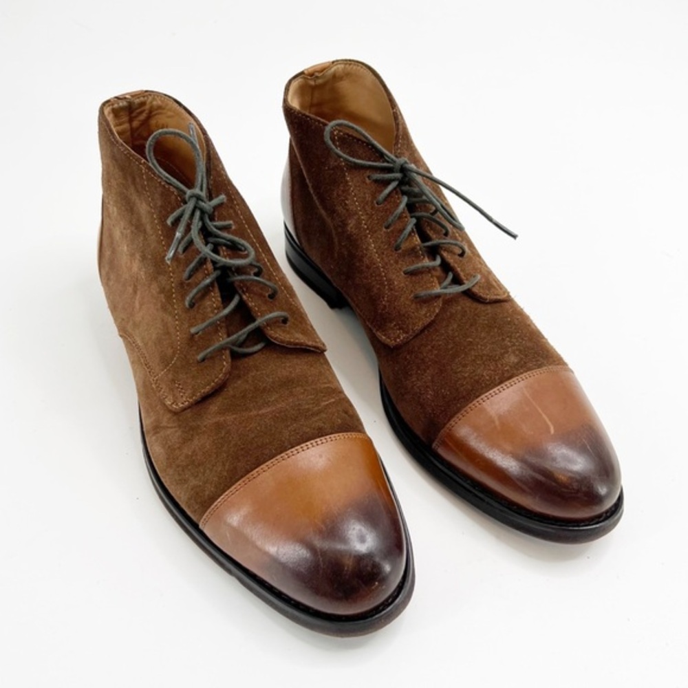 Dapper Shoes Co Handmade Suede Leather Boots, Size 8